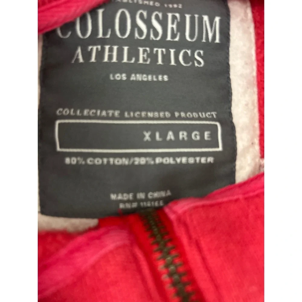 Colosseum Athletics Ohio State Buckeyes Letterman Jacket XL Red Cream Full‎ Zip